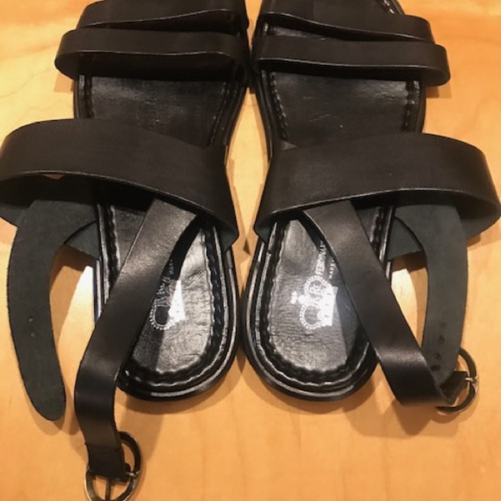 Dark brown leather sandals size 13/46